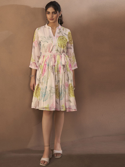 Anouk Printed Knee-Length Dress