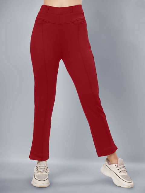 Plus Size Women Relaxed Soft Functional High-Rise Sports Trouser