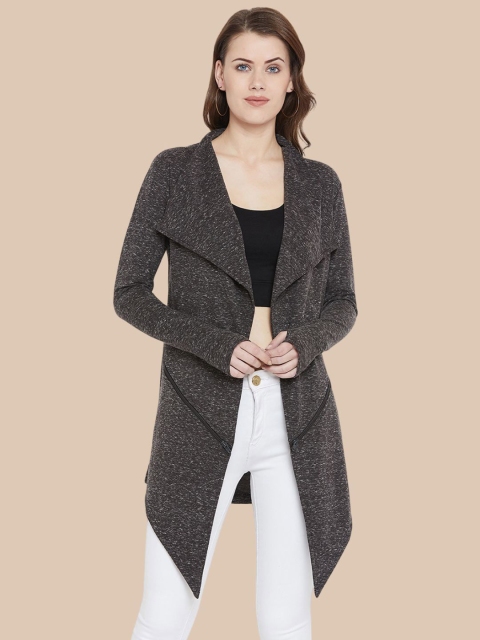Hypernation Lapel Collar Open Front Longline Shrug