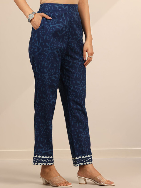 Libas Women Floral Printed Regular Kurta with Trousers & Dupatta - Image 7