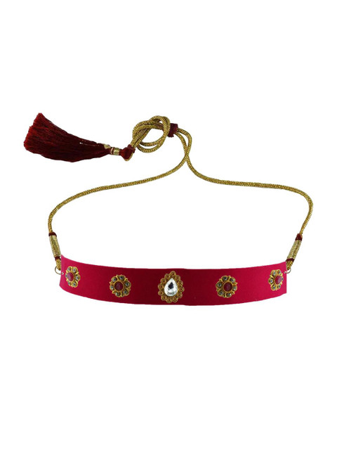 Vidhya Kangan Red Brass Necklace