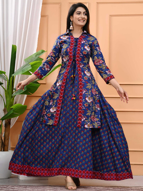 DSS FASHION Floral Printed Floral Anarkali Kurta
