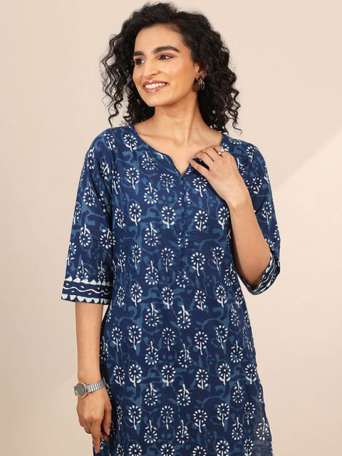 Libas Women Floral Printed Regular Kurta with Trousers & Dupatta - Image 2