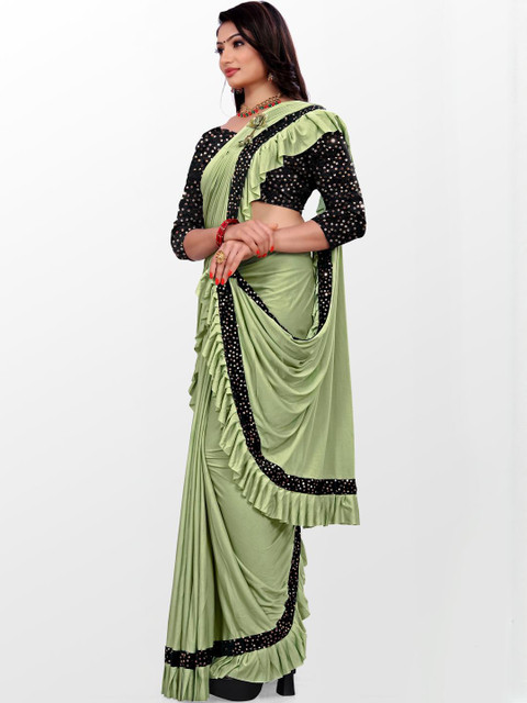 HARIOM FASHION NA Lycra Sarees