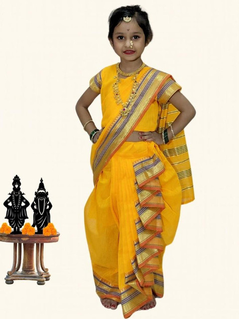 Mom and Me Girls Art Silk Sarees