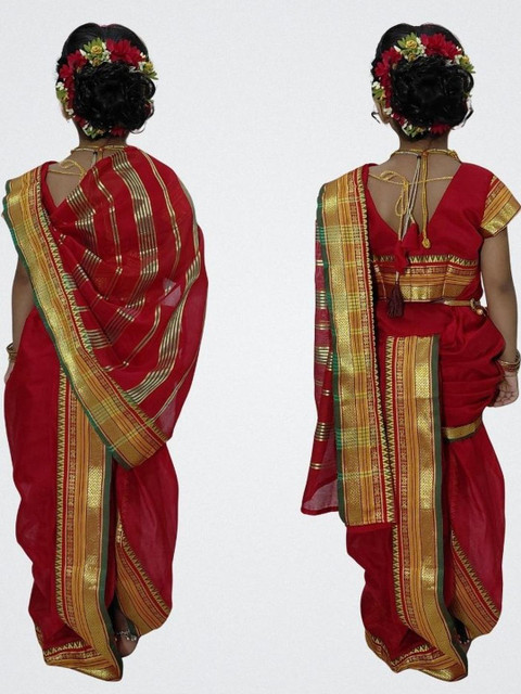 Mom and Me Girls Art Silk Sarees - Image 3