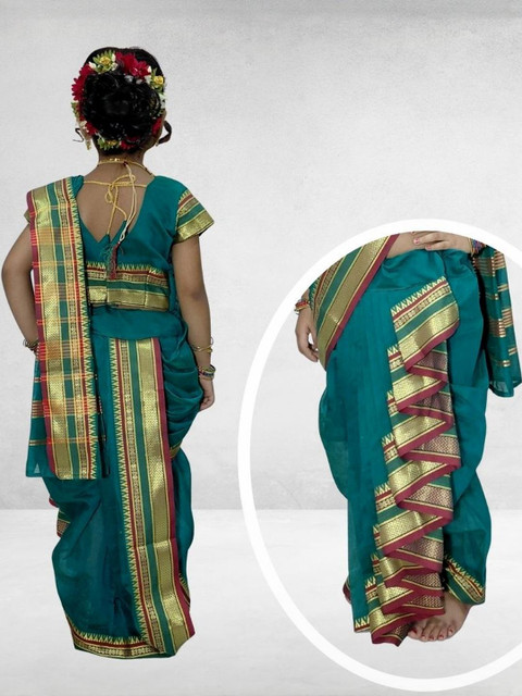 Mom and Me Girls Art Silk Sarees - Image 6