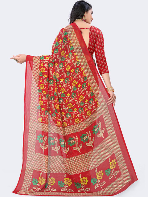 HARIOM FASHION Floral Ready to Wear Saree - Image 2