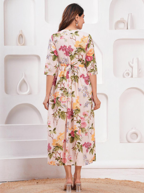 FASHION CLOUD Women Cream Kurtis - Image 4