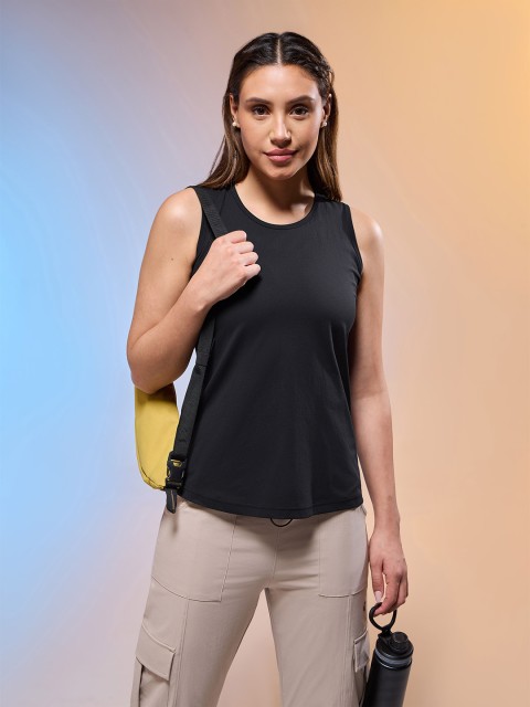 Technosport Women Slim Fit Round Neck Tank Top With Cotflex
