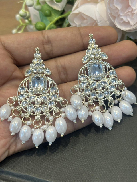 JN HANDICRAFT Women White Earrings