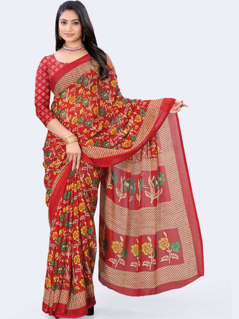 HARIOM FASHION Floral Ready to Wear Saree - Image 4