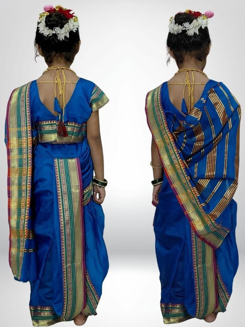 Mom and Me Girls Art Silk Sarees - Image 5