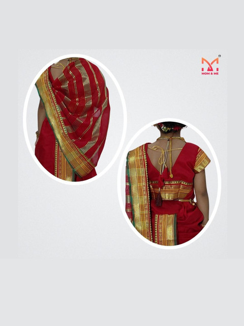 Mom and Me Girls Art Silk Sarees - Image 6