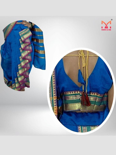 Mom and Me Girls Art Silk Sarees - Image 6