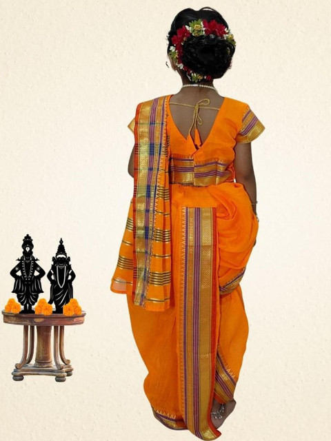 Mom and Me Girls Art Silk Sarees - Image 4