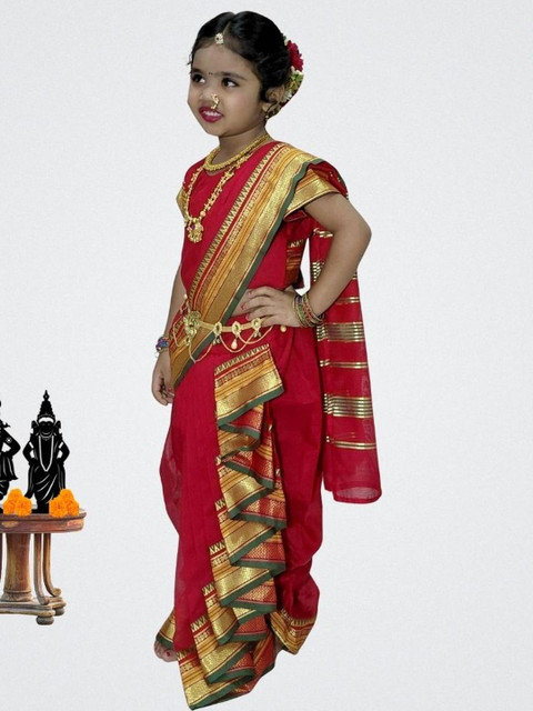 Mom and Me Girls Art Silk Sarees - Image 2