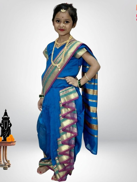 Mom and Me Girls Art Silk Sarees - Image 2