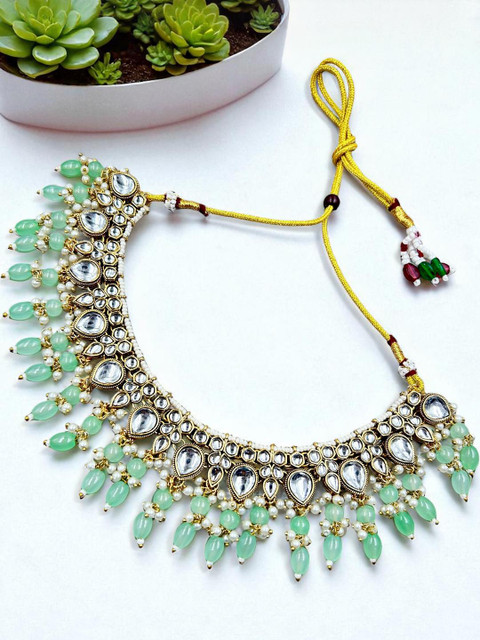 ANTIQUE JEWELLERY Women Green Necklace and Chains