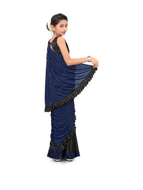 HARIOM FASHION Sequinned Saree - Image 2
