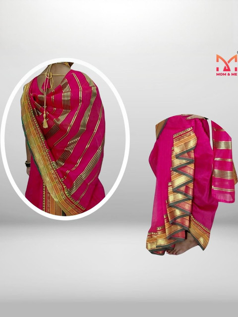 Mom and Me Girls Art Silk Sarees - Image 5