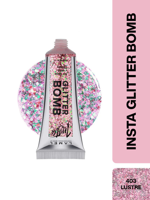 LAMEL Insta Glitter Bomb Highlighter for Face & Body 20ml - Pink 403