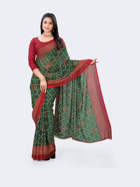 HARIOM FASHION women Checked Saree - Image 4