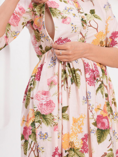 FASHION CLOUD Women Cream Kurtis - Image 2