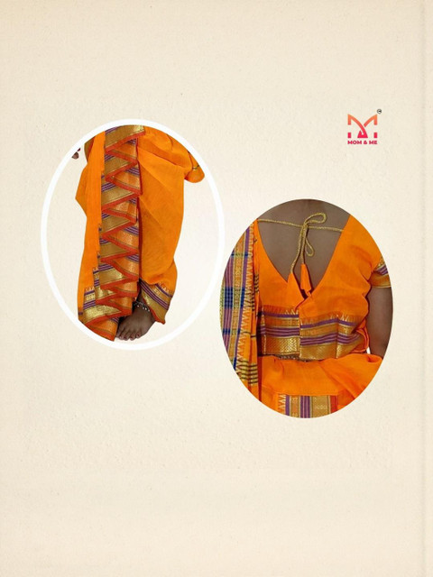 Mom and Me Girls Art Silk Sarees - Image 6