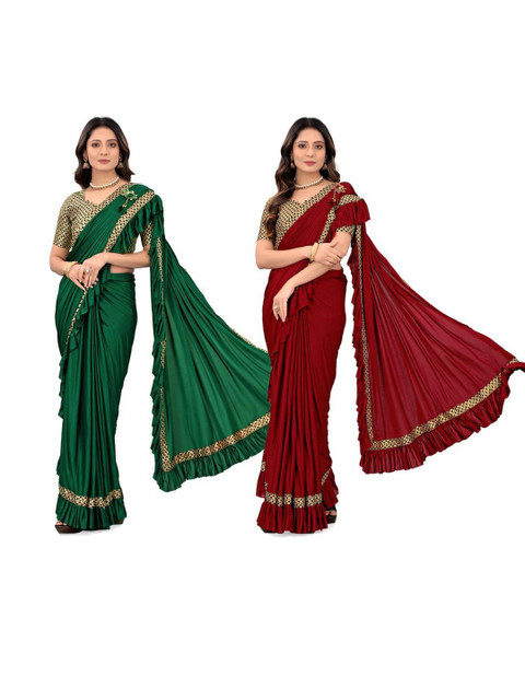 HARIOM FASHION Embellished Saree
