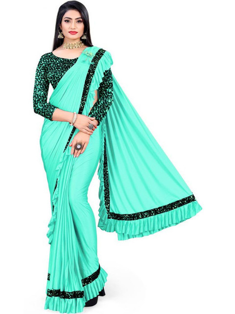 HARIOM FASHION Selection of 2 Ruffles Saree