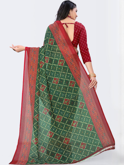 HARIOM FASHION women Checked Saree - Image 2