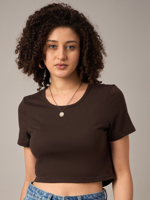 R.Code by The Roadster Life Co. Round Neck Cotton T-shirt