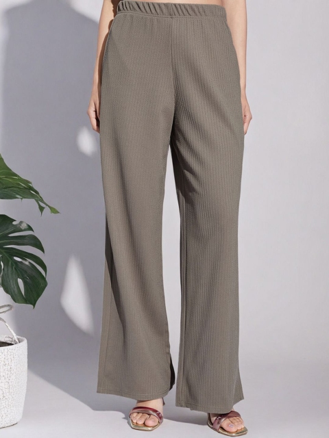 Moda Rapido Women Comfort Easy Wash High-Rise Regular Fit Trousers