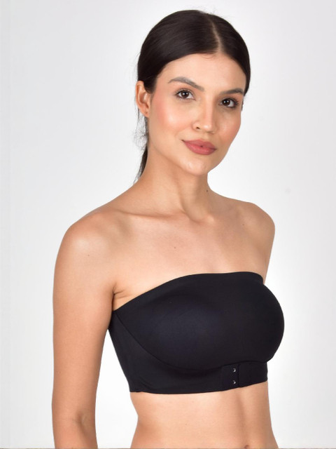 Tomkot Strapless Front-Closure Bandeau Bra Non Padded tube Bra for Women - Image 5