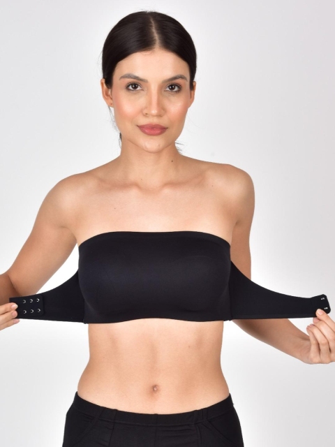 Tomkot Strapless Front-Closure Bandeau Bra Non Padded tube Bra for Women