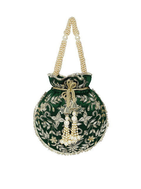 Peora Embroidered Potli Clutch - Image 2