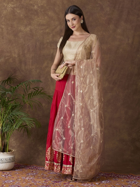 Dupatta Bazaar Embroidered Dupatta with Sequinned