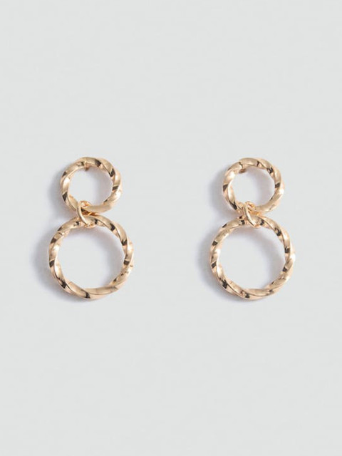 MANGO Circular Drop Earrings