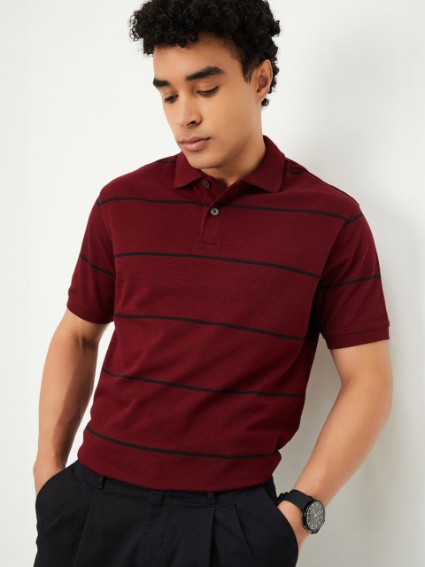 max Striped Polo Collar Short Sleeves T-shirt