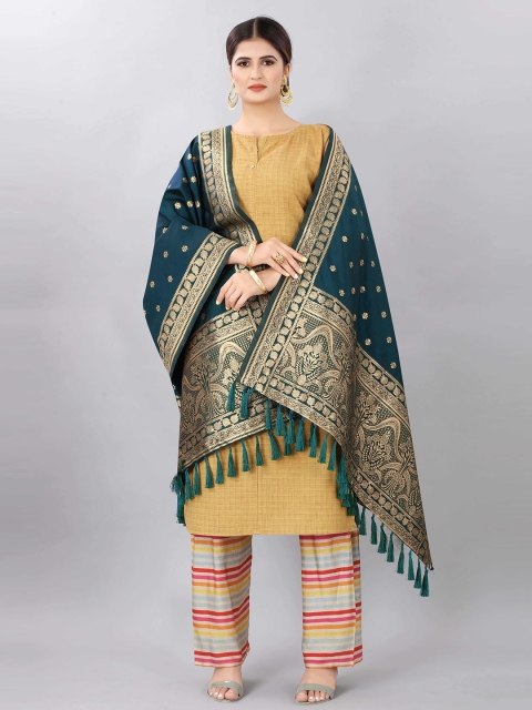 KALINI Woven Design Banarasi Silk Dupatta with Zari