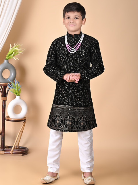 Hasibul Fashion Floral Embroidered Sherwani Set