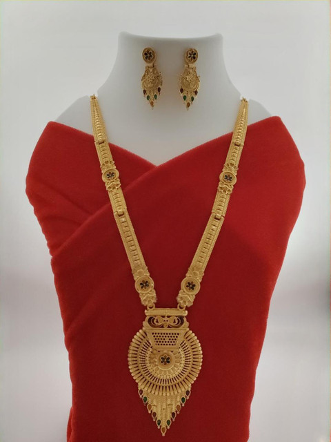 niva fashion Gold-Plated Brass Jewellery Set
