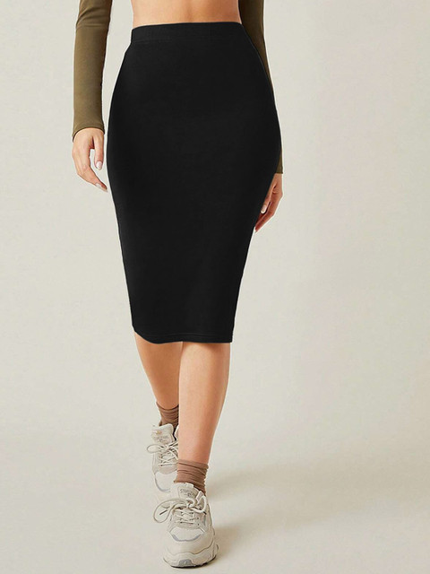 Stylecast X Slyck Pencil Knee Length Skirt