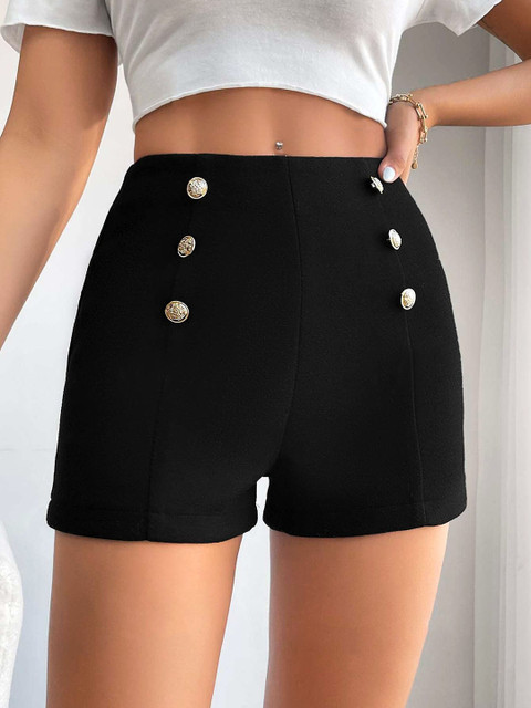 Stylecast X Slyck Women High-Rise Regular Shorts