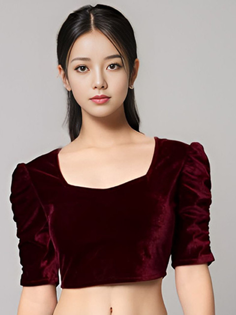 EZSTALL Women Sweetheart Neck Crop Top