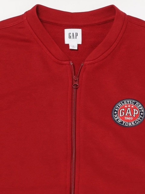 GAP Men Logo Embroidered Stand Collar Front-Open Sweatshirt - Image 6