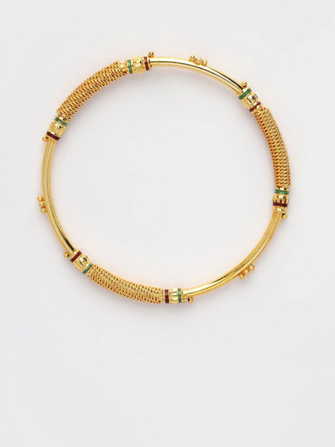 Anouk Women Set of 2 Gold-Plated Handcrafted Traditional Bangles - Image 4