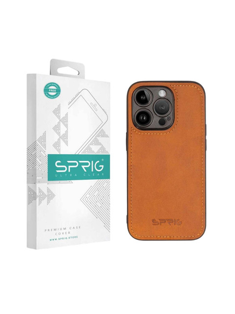 SPRIG iPhone 14 Pro Matte PU Leather Back Cover