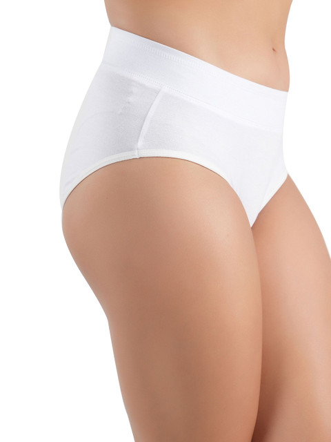 SHAPYFIT Full Coverage High Rise Hipster Brief HR1_P1-XL-WHT - Image 2